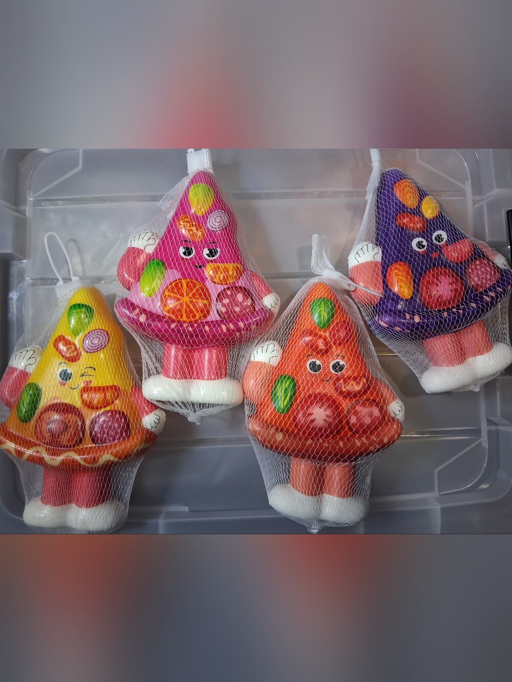 Kids Soft Squeeze Pizza Toy Your Choice Of Color